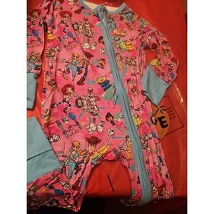 Bamboo Zippy Pink Blue Toy Story Woody Buzz Alien Double Zipper 12 To 18 Months